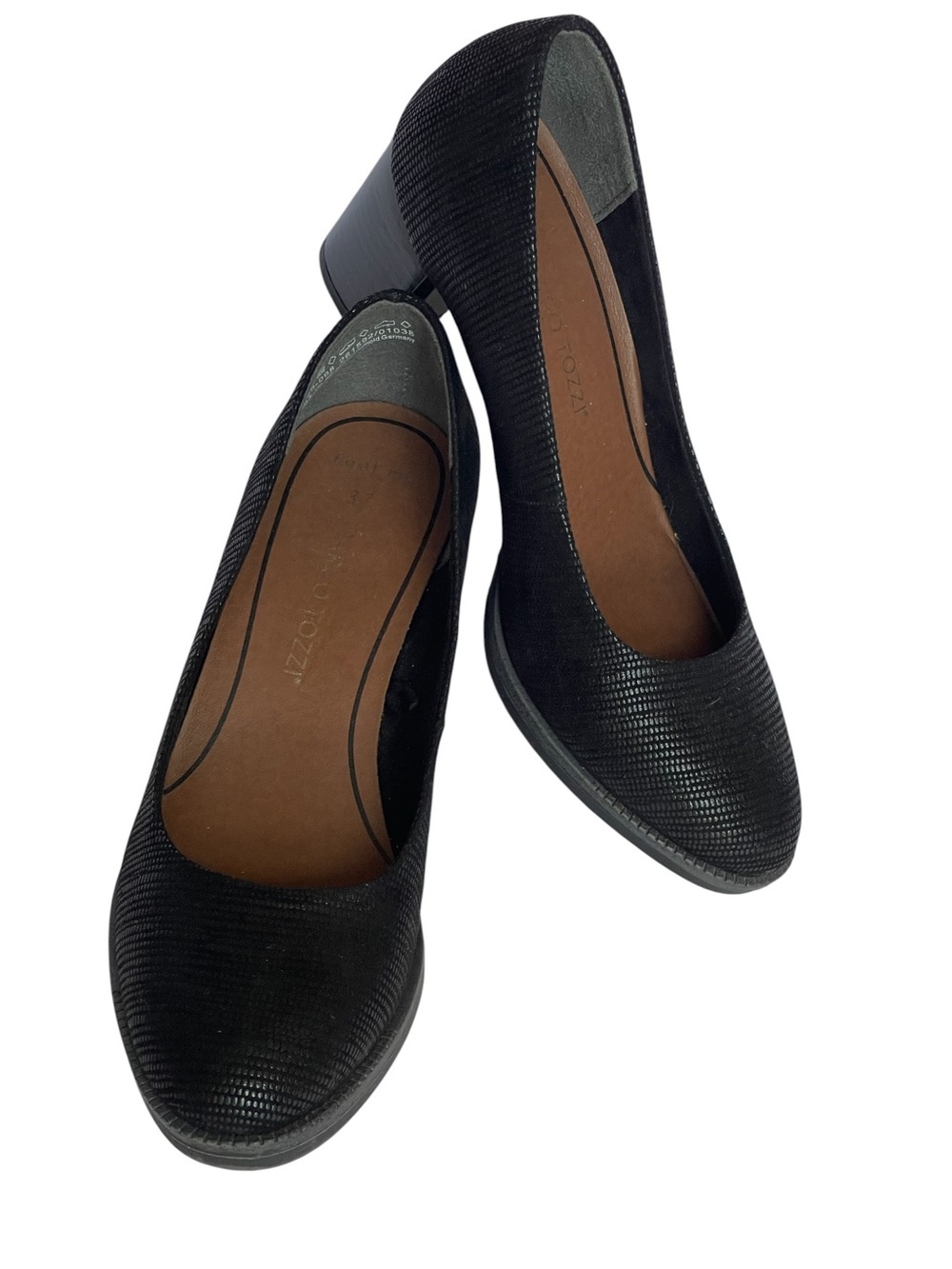 MARCO TOZZI BLACK BLOCK STATEMENT HEELS SZ 6.5 EUC
